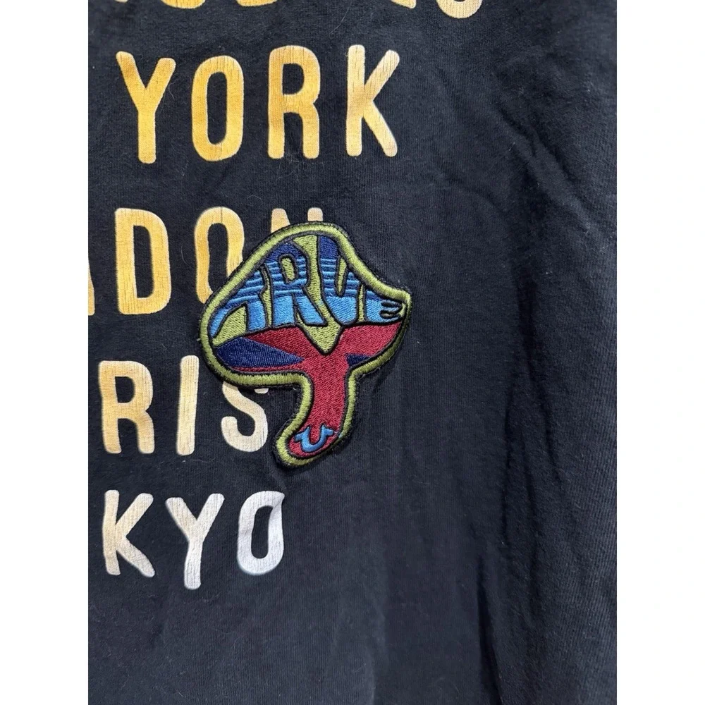 True Religion Men's Patch Black World Tour Tshirt Size XL